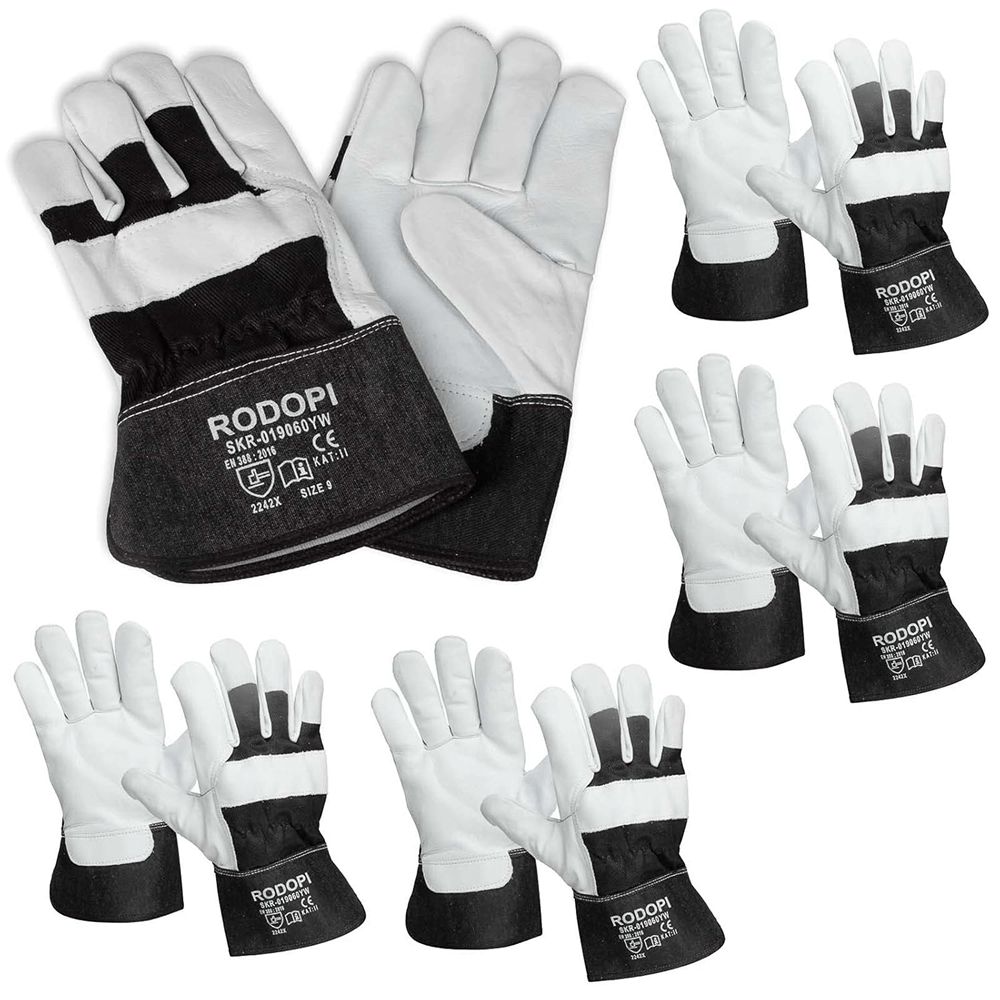 Cowboy Hide Arbeitshandschuhe Rindsleder Größe 9 5 Paar Schwarz